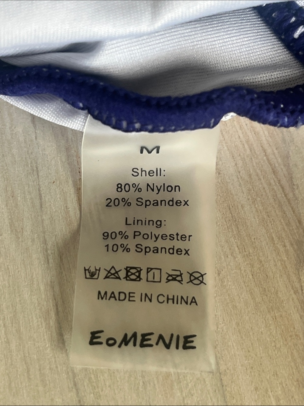 NWOT EoMenie Navy Ruffle One-Piece Ruched Swimsuit - Picture 12 of 12